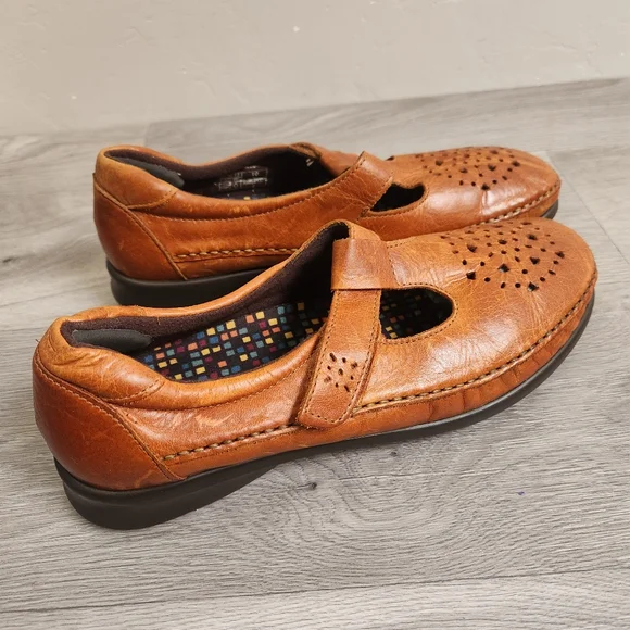 SAS‎ Willow Brown Shoes Size 10 EZ Sytap Support Walk Leather TRIPAD sole Padded - Picture 2 of 14
